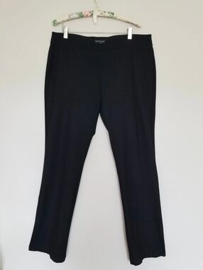 Eileen Fisher Pull On Pant Womens Viscose Nylon Stretch Black 34" W x 31.5" Sz L